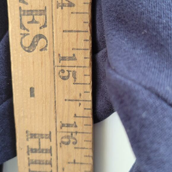 R & K Original Pant Suit Women 14 Two Piece Set Button Navy Velvet Pull On Pants - Picture 10 of 13